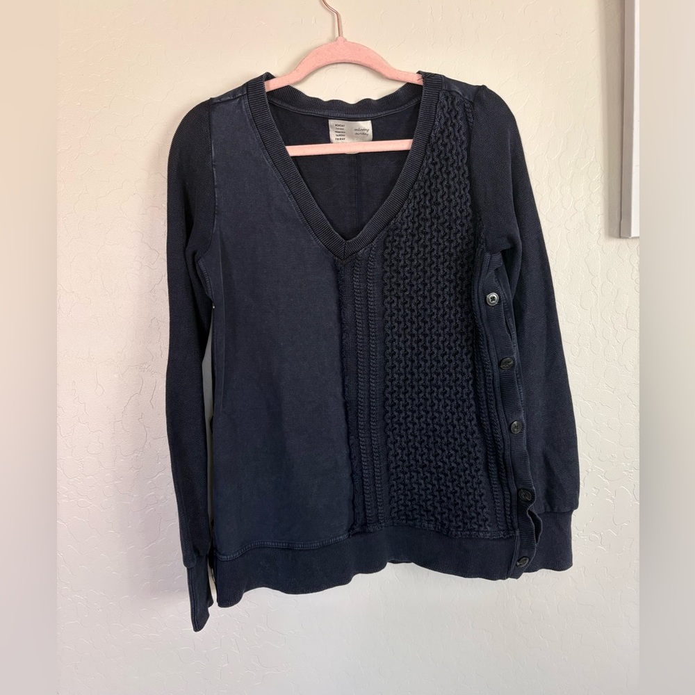 Anthropologie Saturday Sunday Blue Arcana Pullover Sweatshirt small - Picture 2 of 8